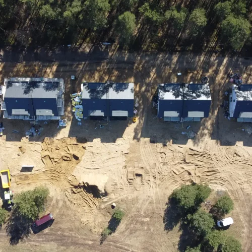 Sosnowy Zakątek - Nieruchomości Zielona Góra, plac budowy