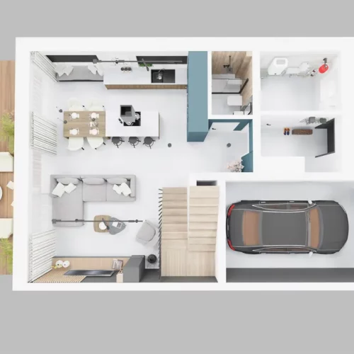 Sosnowy Zakątek - rzut 3D